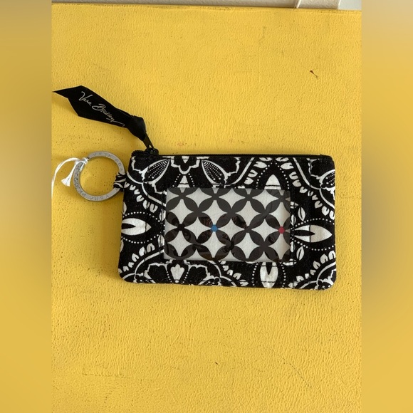 Vera Bradley Black and White Patterned Coin Purse - Picture 2 of 3